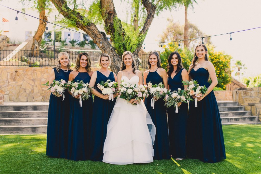 New City Church ceremony and Wrigley Mansion reception for a hilltop Phoenix wedding with floral by Array Design, Phoenix, Arizona.