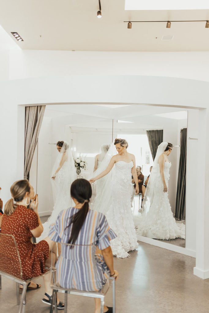 Designer dresses at Schaffer's bridal boutique in Scottsdale, Arizona