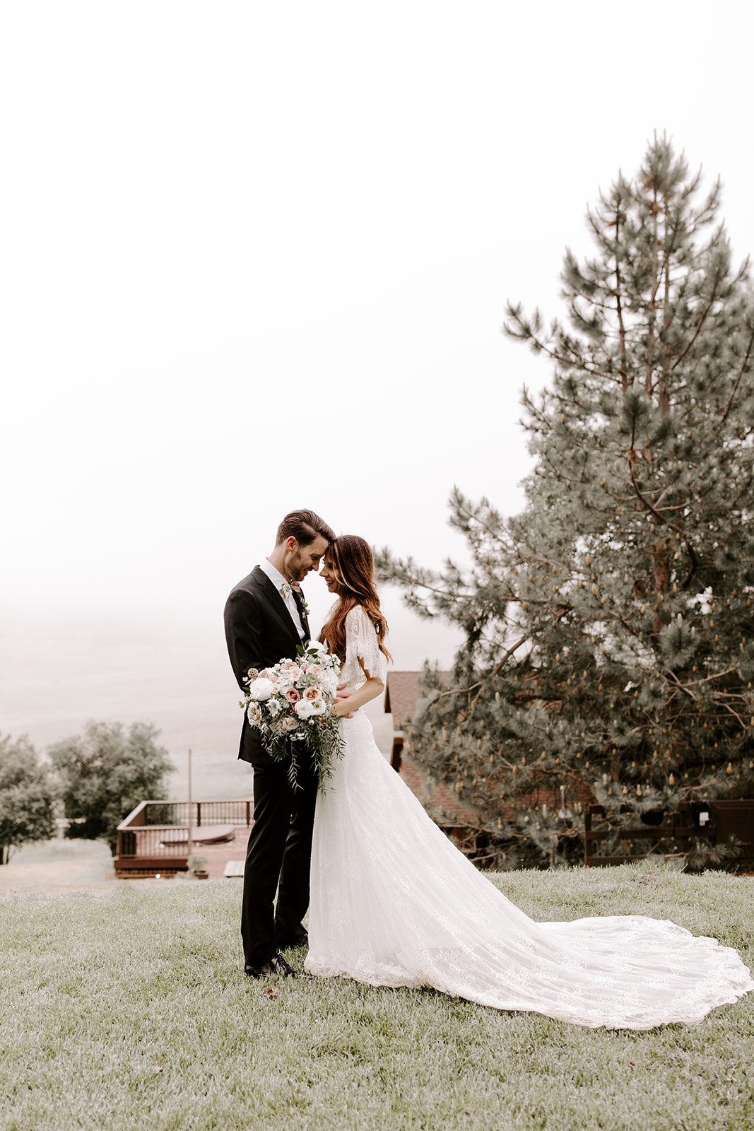 California Ranch Wedding in Organic Green and Blush