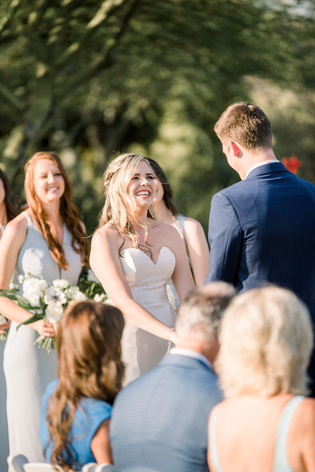 Tropical Neutral and Blues Arizona Wedding