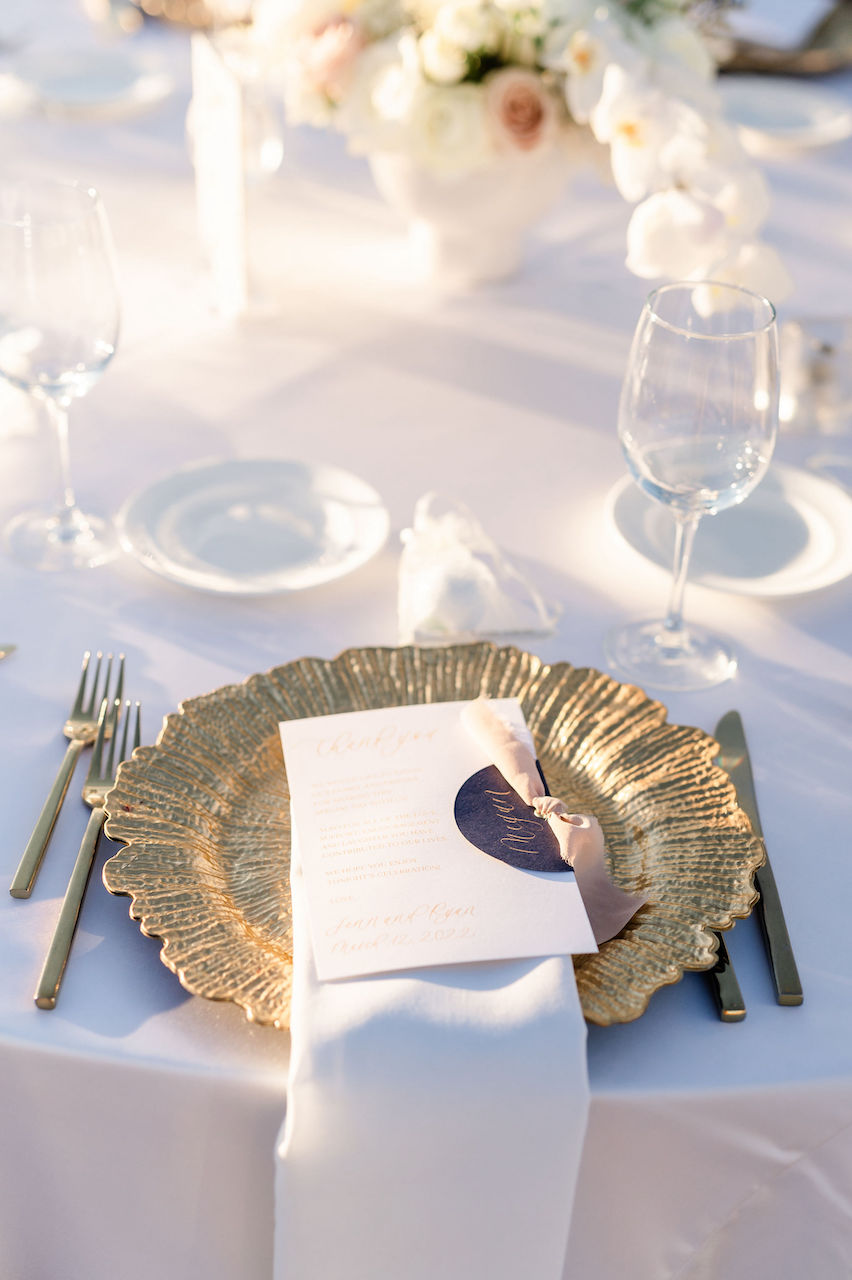 White Floral with Gold Accents Spring Wedding - arraydesignaz.com
